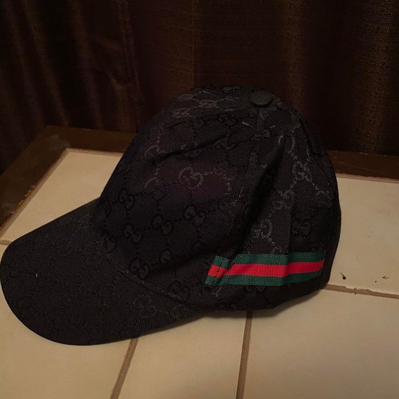 Original GG canvas baseball hat with web - Picture 7 of 8